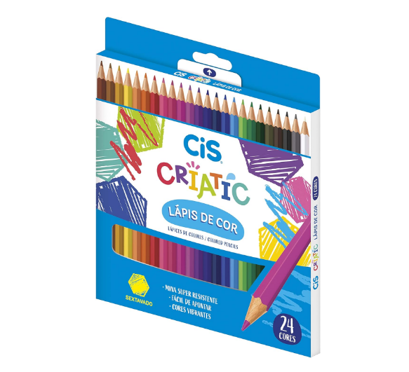 LAPIS DE COR CIS CRIATIC -  24 CORES