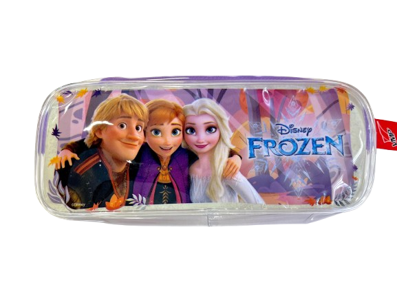 ESTOJO C/ZIPER FROZEN TRANSPARENTE