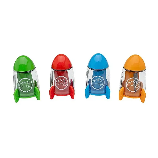 APONTADOR FOGUETE COM DEPOSITO DINO SPACE