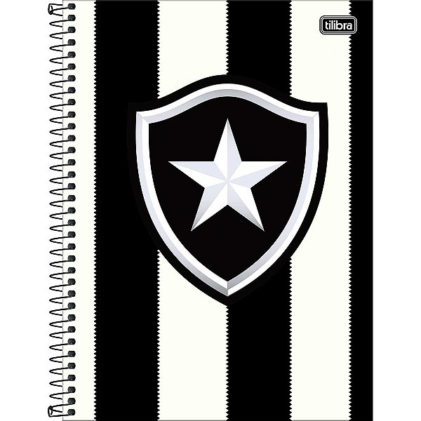 Caderno Universitário Capa Dura 10 Matérias Botafogo 160 Folhas