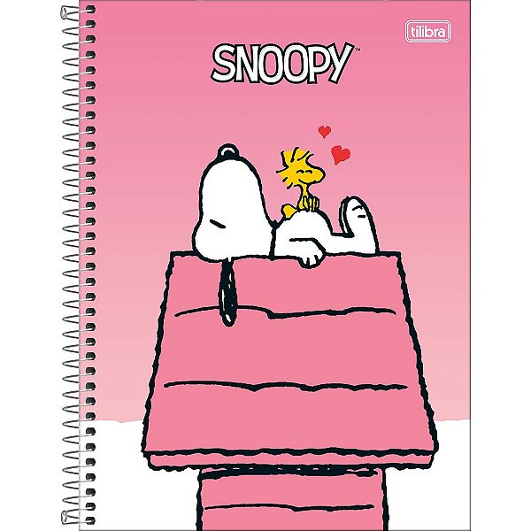 Caderno Espiral Capa Dura 10 Matérias Snoopy Fit 160 Folhas
