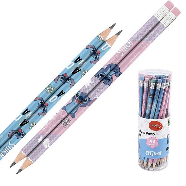 LAPIS PRETO MOLIN HB N2 STITCH COM BORRACHA