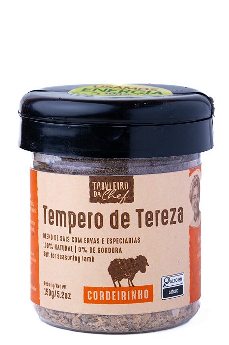 Tempero de Tereza Cordeirinho gourmet - pote 150g