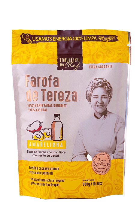Farofa crocante Amarelinha - Dendê, Cebola e Alho - 300g