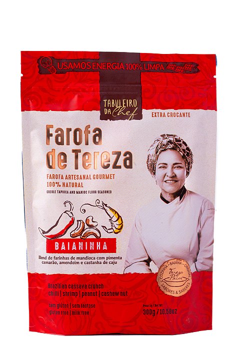 Farofa crocante Baianinha - Camarão, Pimenta, Amendoim e Castanha - 300g