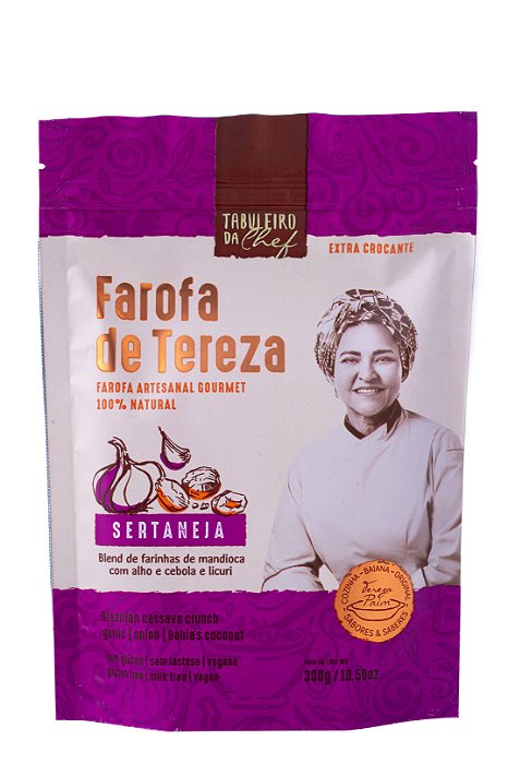 Farofa crocante Sertaneja - Alho, Cebola e Licuri - 300g