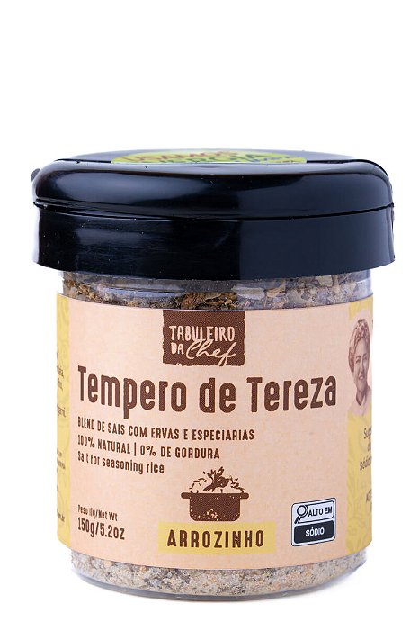 Tempero de Tereza Arrozinho, gourmet - pote 150g
