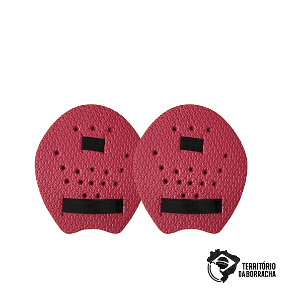 Luva Palmar de Natação Flutuante com Elásticos - EVA 20mm VERMELHO