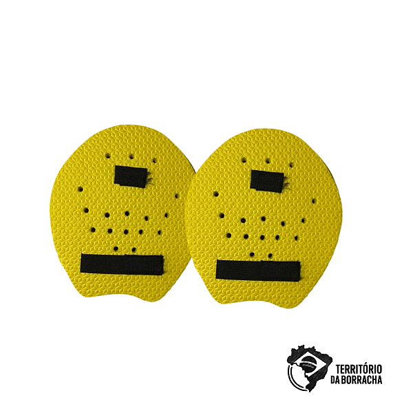 Luva Palmar de Natação Flutuante com Elásticos - EVA 20mm AMARELO