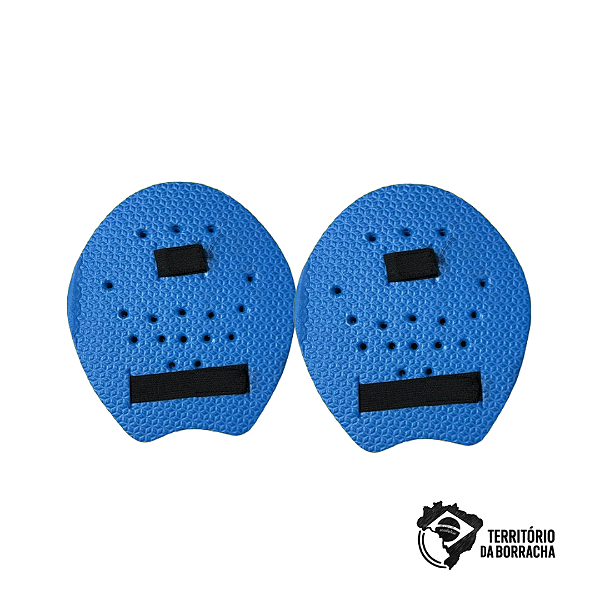 Luva Palmar de Natação Flutuante com Elásticos - EVA 20mm AZUL