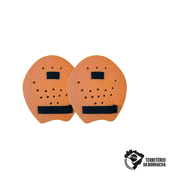Luva Palmar de Natação Flutuante com Elásticos - EVA 20mm LARANJA