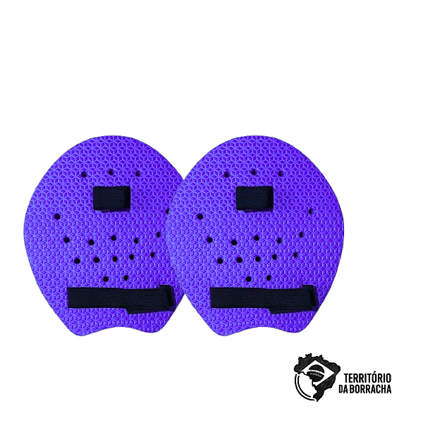 Luva Palmar de Natação Flutuante com Elásticos - EVA 20mm ROXO