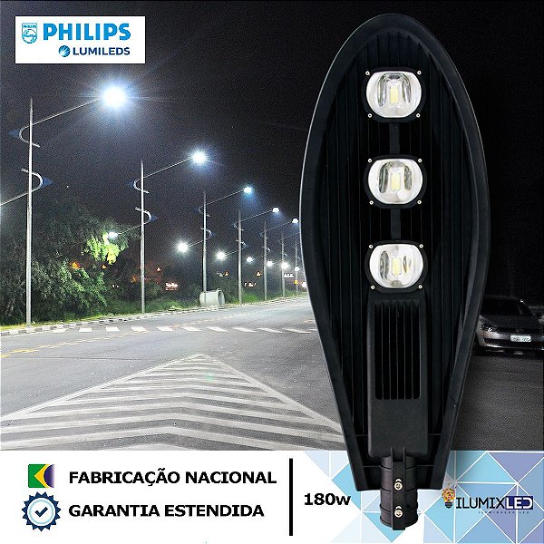 Luminária LED Pública Pétala para Poste 180w | Bivolt | IP66 | 25.200 Lúmens | LED CHIP PHILIPS | Para Rua ou Condomínio