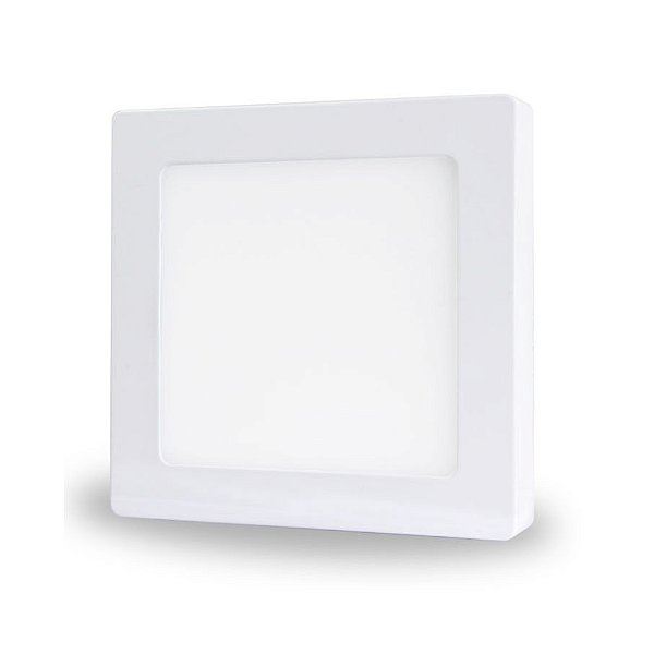 Painel LED de Sobrepor 18w | Bivolt | Quadrado | 22,5x22,5 cm