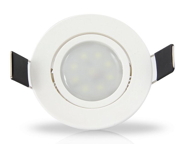 Spot Mini Dicróica 2w | Embutir | Bivolt | Redondo 62mm | LED CHIP PHILIPS