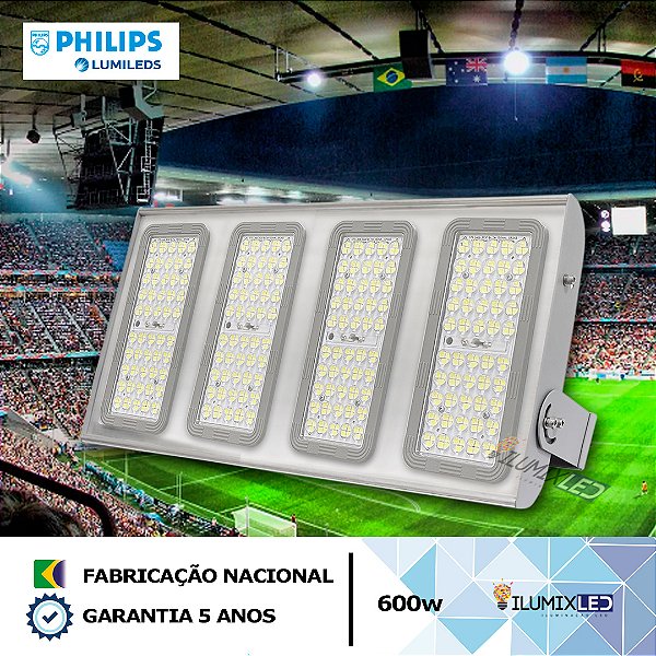 Refletor LED SMD 600w Modular STADIUM | Bivolt | IP66 | 84.000 Lúmens | LED PHILIPS | LINHA PROFISSIONAL