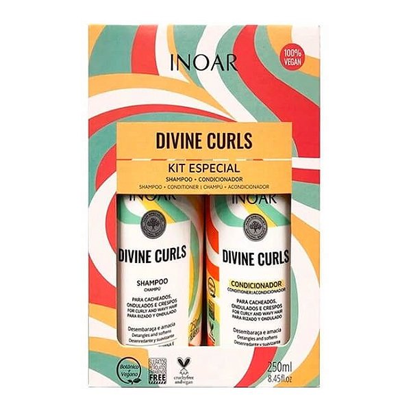 Inoar - Kit Duo Shampoo e Condicionador Divine Curls 250ml