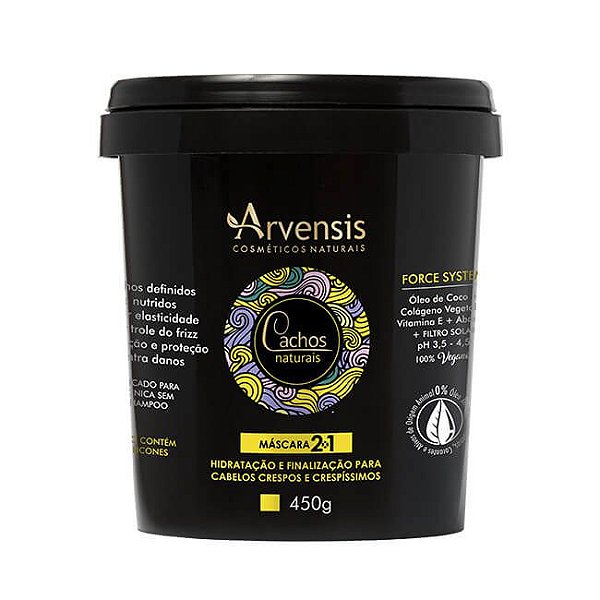 Máscara Cachos Naturais 2x1 (Crespos/Crespíssimos) 450g - Arvensis