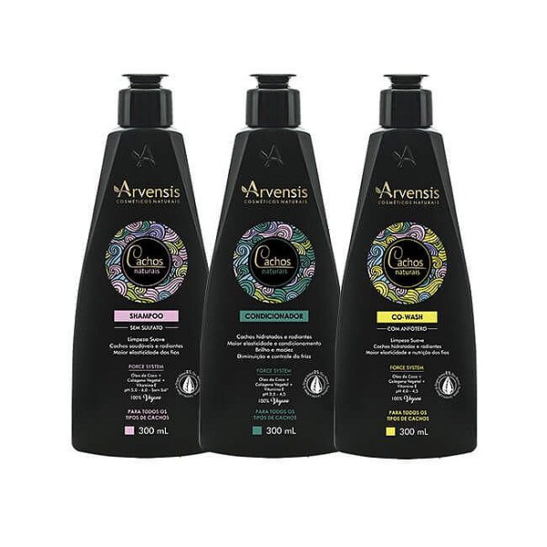 Combo Cuidados Diários Cachos Naturais - 300ml - Arvensis