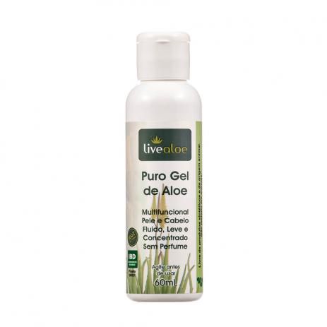 Puro Gel de Aloe - Multifuncional Pele e Cabelo 60ml - Livealoe