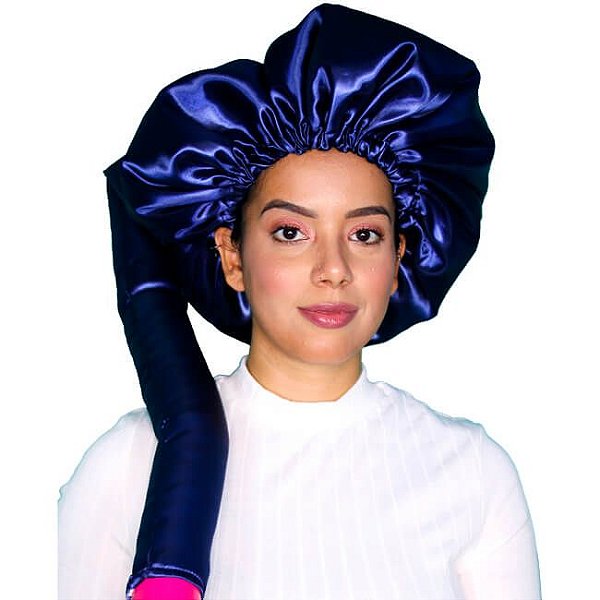 Touca Difusora de Cetim Azul Marinho - Turban