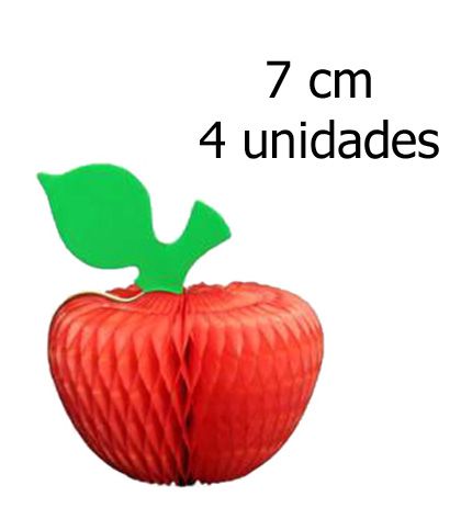 Colmeia de papel Fruta - Maçãs (7 cm - 4 unidades)