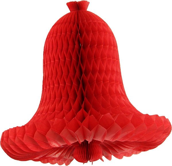Colmeia de papel - Sino vermelho (18 cm)
