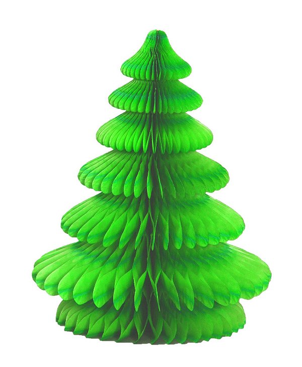 Colmeia de papel - Árvore de Natal verde (28 cm)