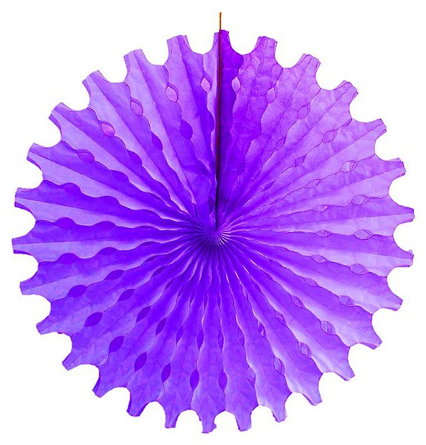 Leque de papel seda - Roxo (49 cm - 1 unidade)