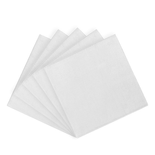 Guardanapo de papel coquetel - Branco (25 cm - 20 unidades)