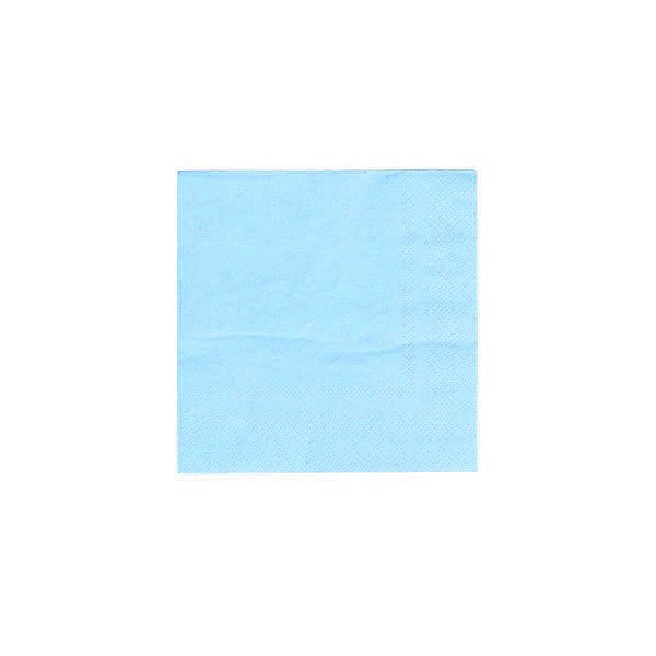 Guardanapo de papel coquetel - Azul claro (25 cm - 20 unidades)