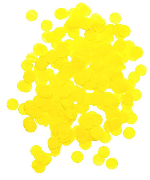 Confete papel de seda - Amarelo (2.5 cm - 10g)