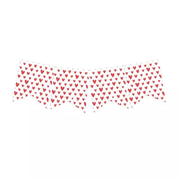 Bandeirola de papel - Corações (12 peças + cordão)