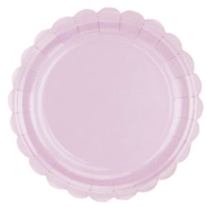 Prato de papel carrossel - Rosa Candy (23 cm - 10 unidades)