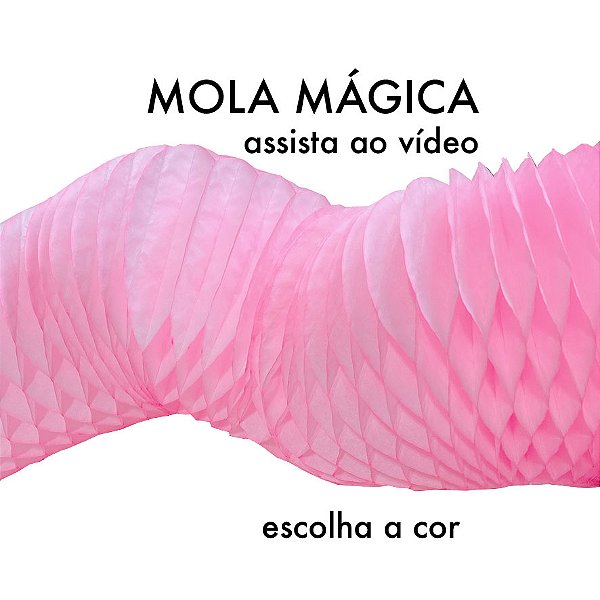Guirlanda de papel Mola Mágica - (15 cm x 3 metros) Escolha a cor