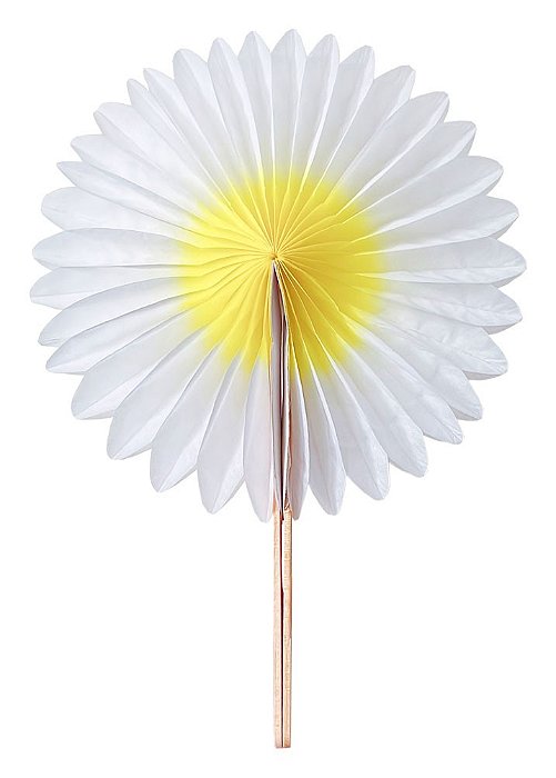 Flor de papel Margarida - Daisy (12 cm de diâmetro - cabo picolé)