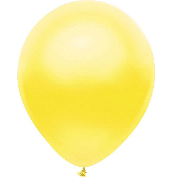 Balão 11" pastel perolado - Amarelo (unidade)