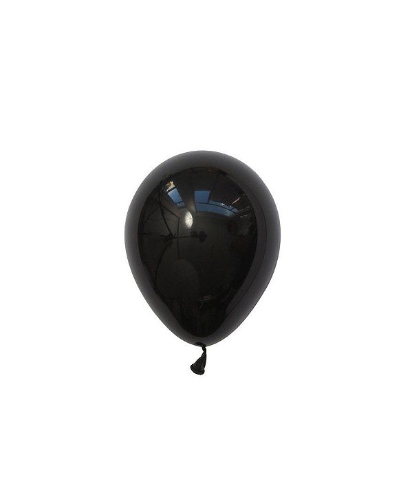 Mini balão látex 5" - Preto (unidade)