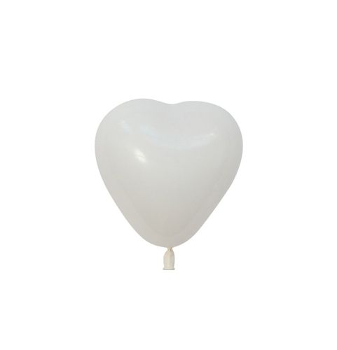 Mini balão Coração 6" - Branco (1 unidade)