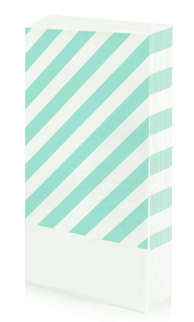 Guardanapo de mesa - Listra diagonal Verde Menta (20 unidades)