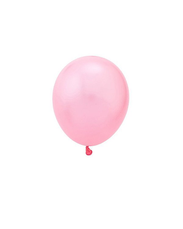 Mini balão látex 5" - Rosa Perolado (unidade)