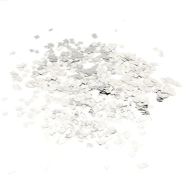 Confete metalizado - Quadrado Prata (1 cm - 40g)