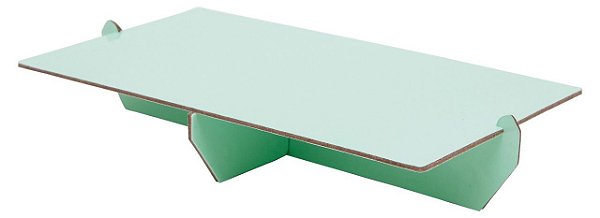 Bandeja retangular 14x25 cm - Verde Candy (papelão desmontável)
