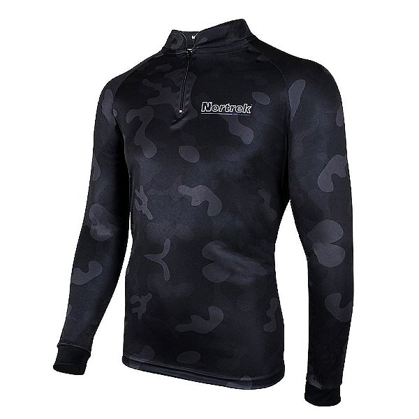 Camisa Feminina Uv 50 Camuflada Black M Nortrek