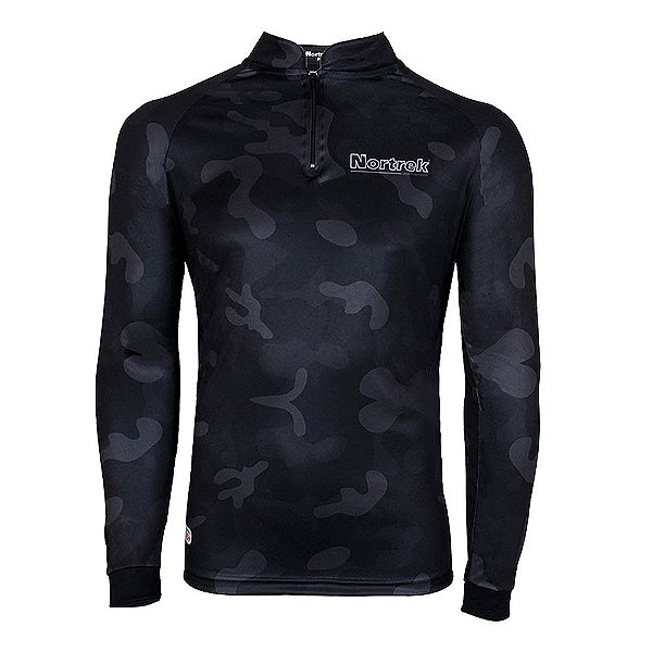 Camisa Masculina Uv 50 Camuflada Black Exg Nortrek