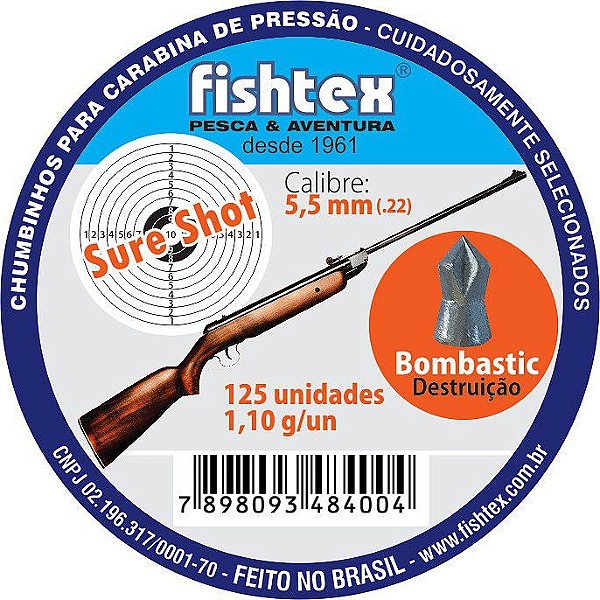 Chumbinho 5.5 Bombastic Penetracao C/125 Fishtex