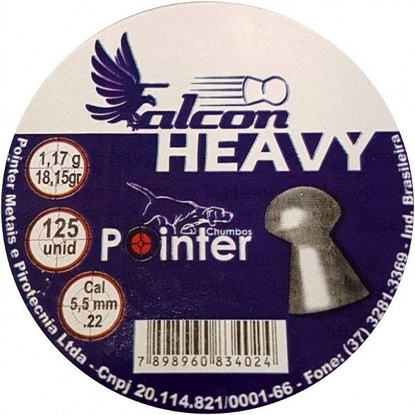 Chumbinho 5.5 Falcon Haevy C/125 Chumbos Pointer