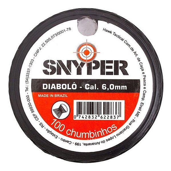 Chumbinho 6.0 Diabolo C/125 Snyper