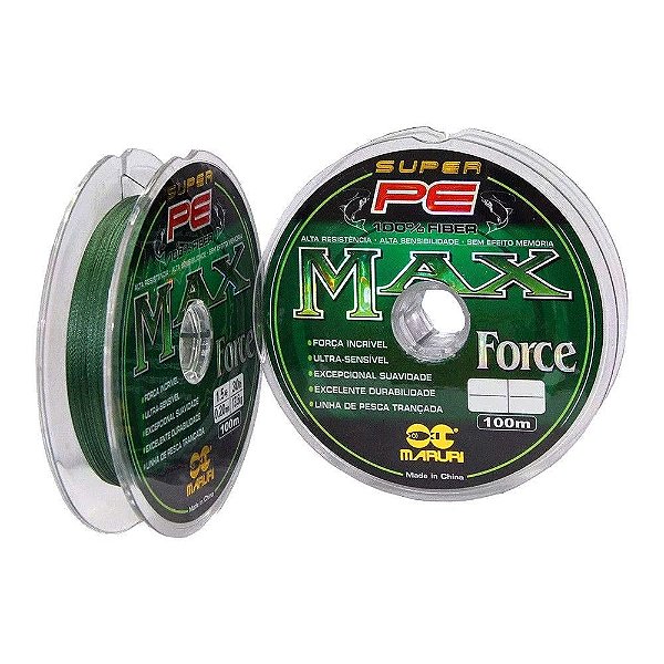Linha Max Force Mult 4x 100m 0.45mm 58.0lb 26.4kg