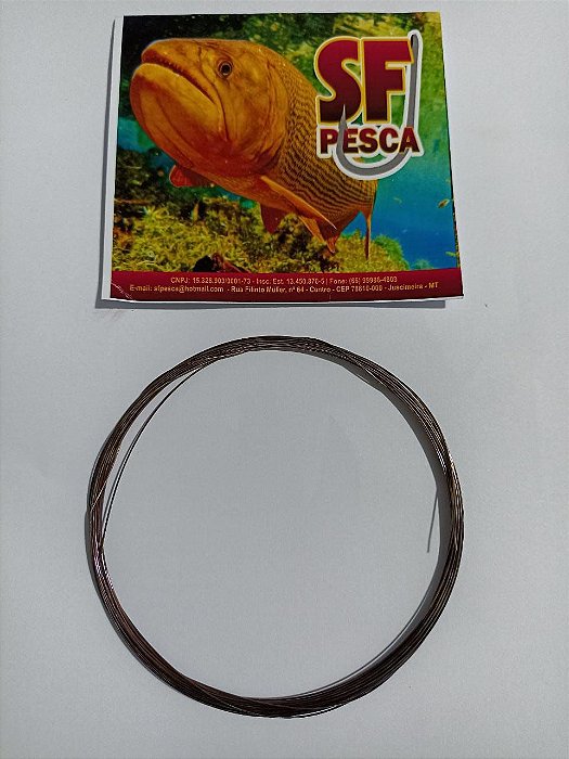 Pc Arame De Aco Black 20mm 10m Duro Sf Pesca